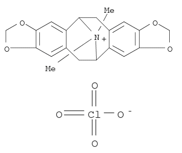 Cycloocta[1,2-f:5,6-f']bis[1,3]benzodioxol-5,12-iminium, 5,6,12,13-tetrahydro-15,15-dimethyl-, (5S,12S)-, perchlorate (9CI)